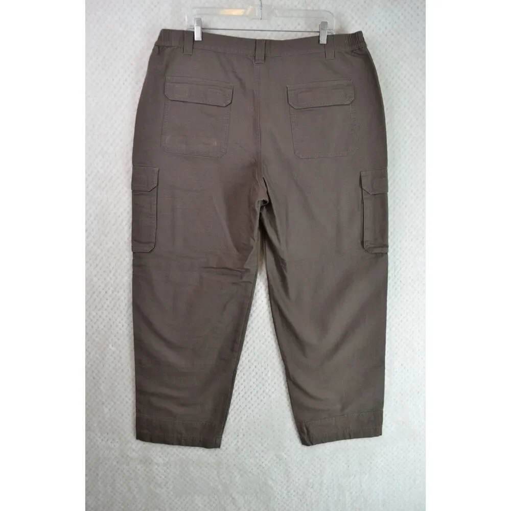 Cabela's Men's 40x30 Brown Heavyweight Canvas Hiking Reinforced Cargo Pants